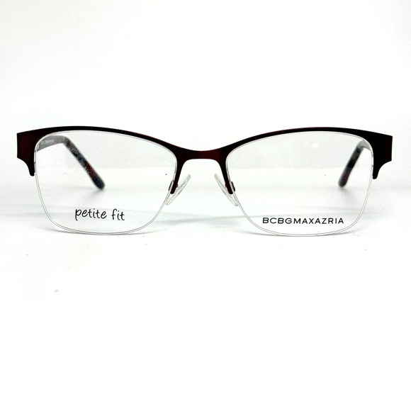 BCBG Maxazria Cat Eye Half Frame Eyeglasses Irina Wine 49 16 125‎ H13521